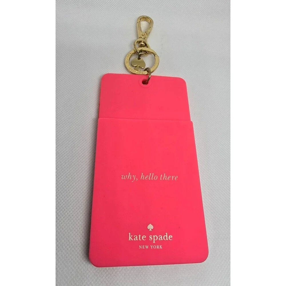 Kate Spade New York Gold Metal Spade Logo Key Fob Chain Ring Accessory 04